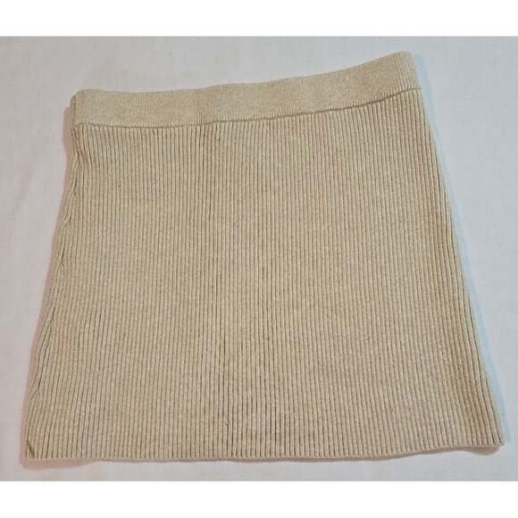 Stitches & Stripes Lilit Mini Skirt Latte Beige pull on Pearl buttons size L New - Picture 7 of 16